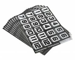 Bittydesign Race Number Decal Sheet (Large Pack - 10 Sheets)