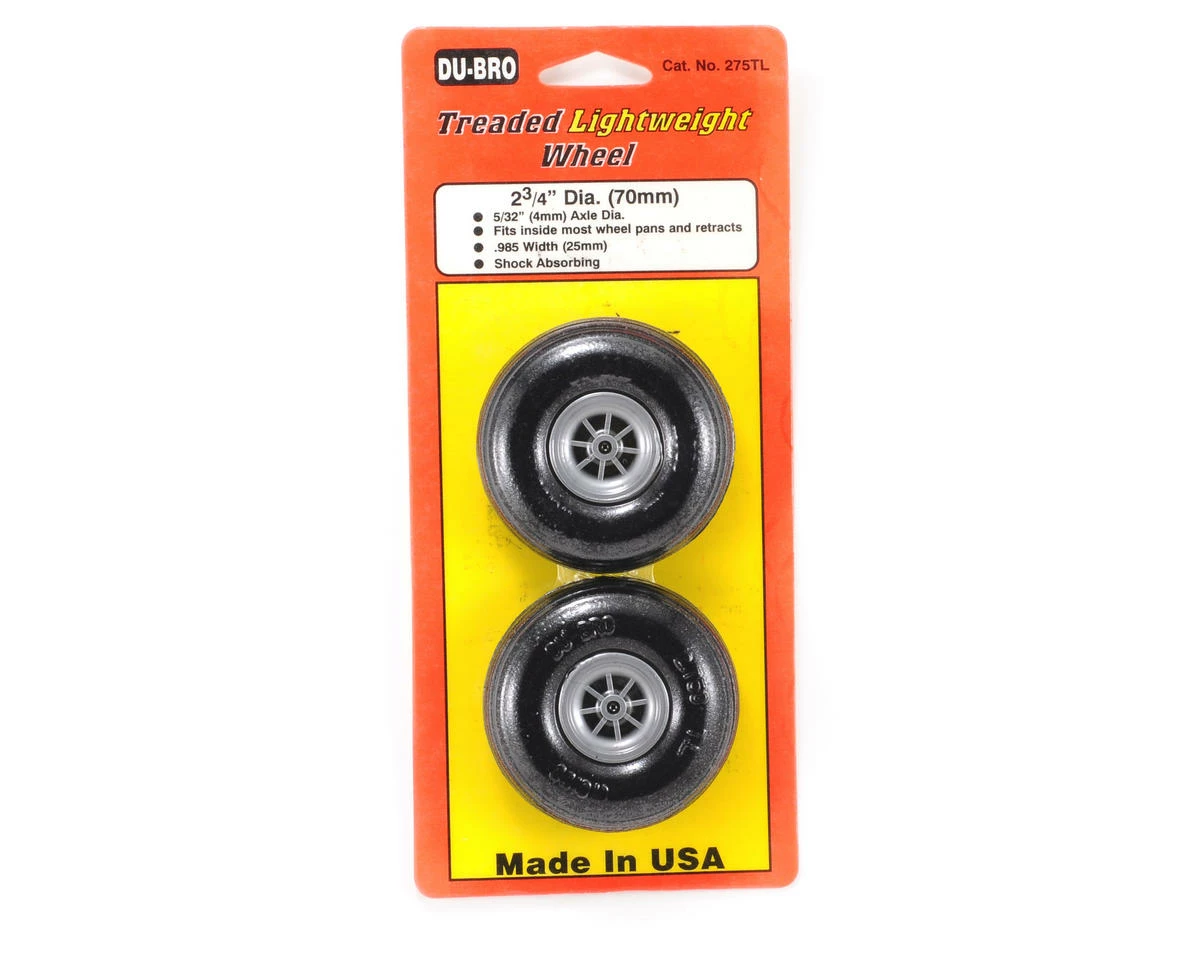 DuBro 2-3/4" Treaded Lite Wheels (2) 2 DuBro 2-3/4" Treaded Lite Wheels (2) - Image 2