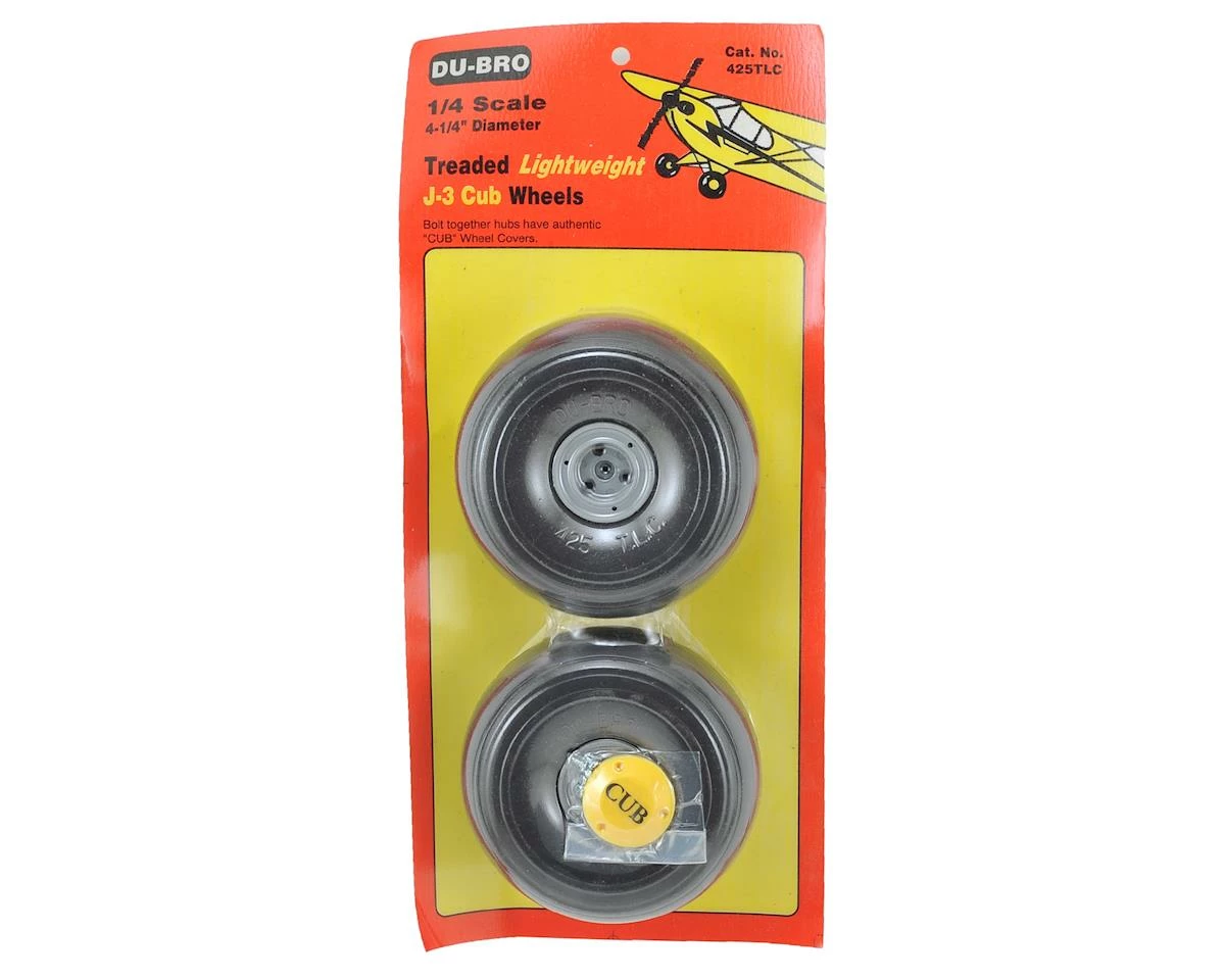 DuBro Teaded Lightweight J3 Cub Wheels 4.25" Lite 1 DuBro Teaded Lightweight J3 Cub Wheels 4.25" Lite