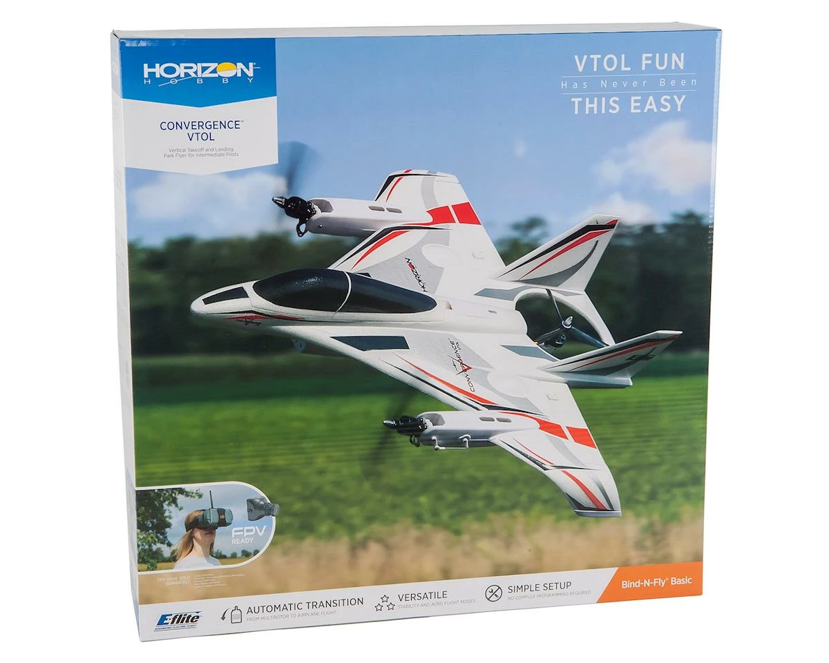 E-flite Convergence VTOL BNF Electric Airplane / Multirotor Drone (650mm) 2 E-flite Convergence VTOL BNF Electric Airplane / Multirotor Drone (650mm) - Image 2