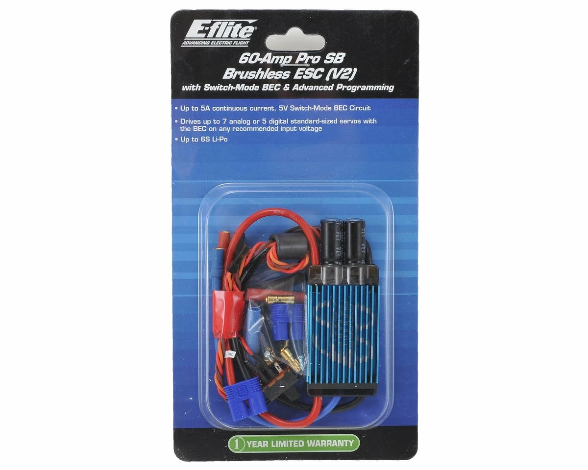E-flite 60-Amp Pro Switch-Mode V2 BEC Brushless ESC 3 E-flite 60-Amp Pro Switch-Mode V2 BEC Brushless ESC - Image 3