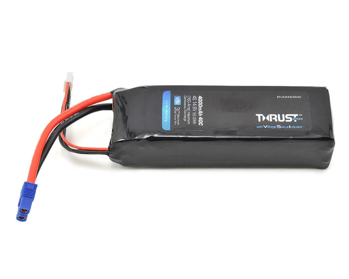 E-flite 4S 40C Thrust VSI LiPo Battery (14.8V/4000mAh) w/EC3 Connector 1 E-flite 4S 40C Thrust VSI LiPo Battery (14.8V/4000mAh) w/EC3 Connector