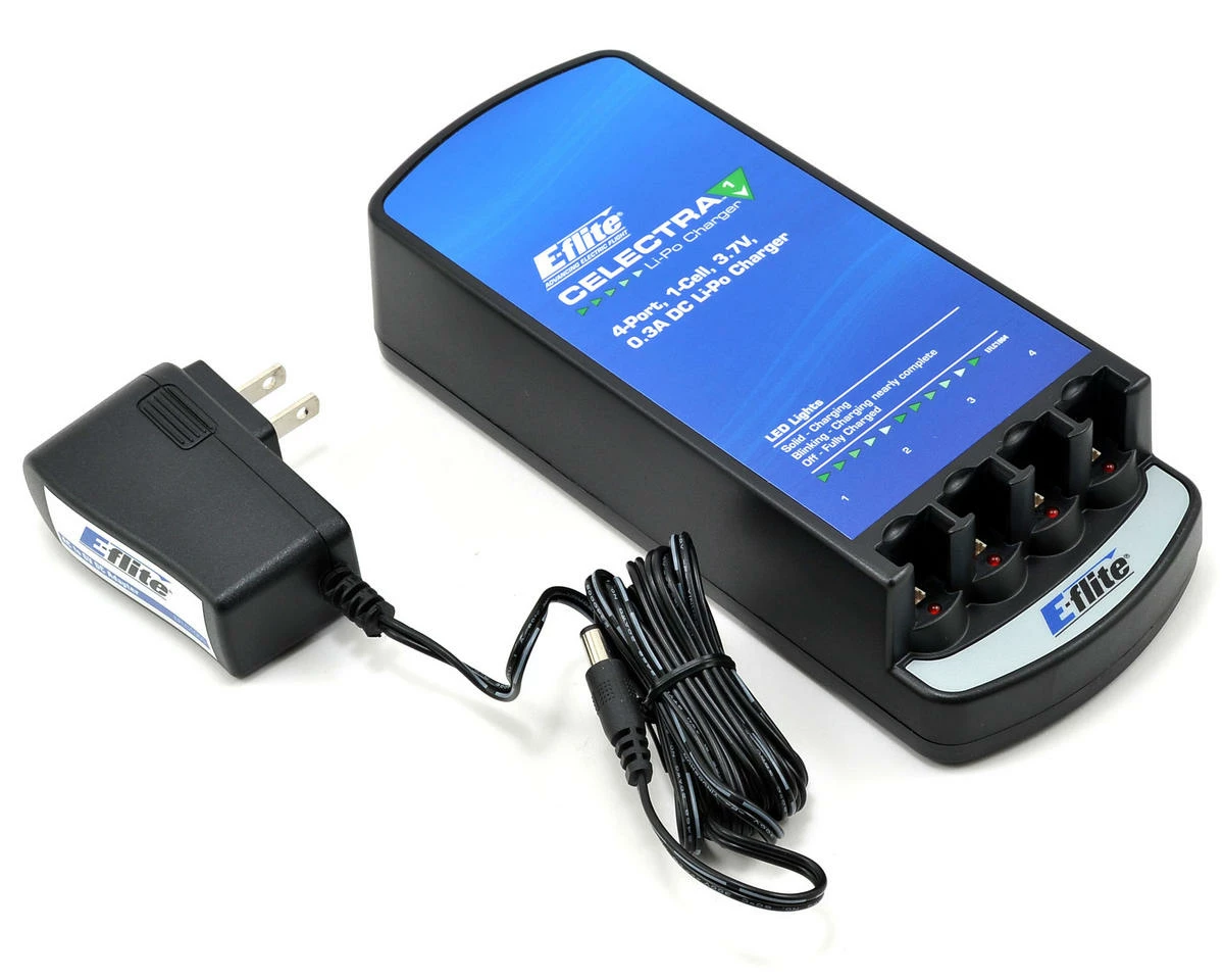 E-flite Celectra 4-Port Charger Combo w/AC Adapter 1 E-flite Celectra 4-Port Charger Combo w/AC Adapter