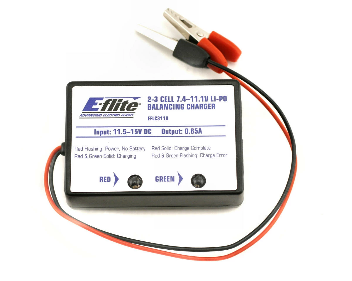 E-flite 2-3 Cell DC Li-Polymer Balancing Charger 0.65A 1 E-flite 2-3 Cell DC Li-Polymer Balancing Charger 0.65A