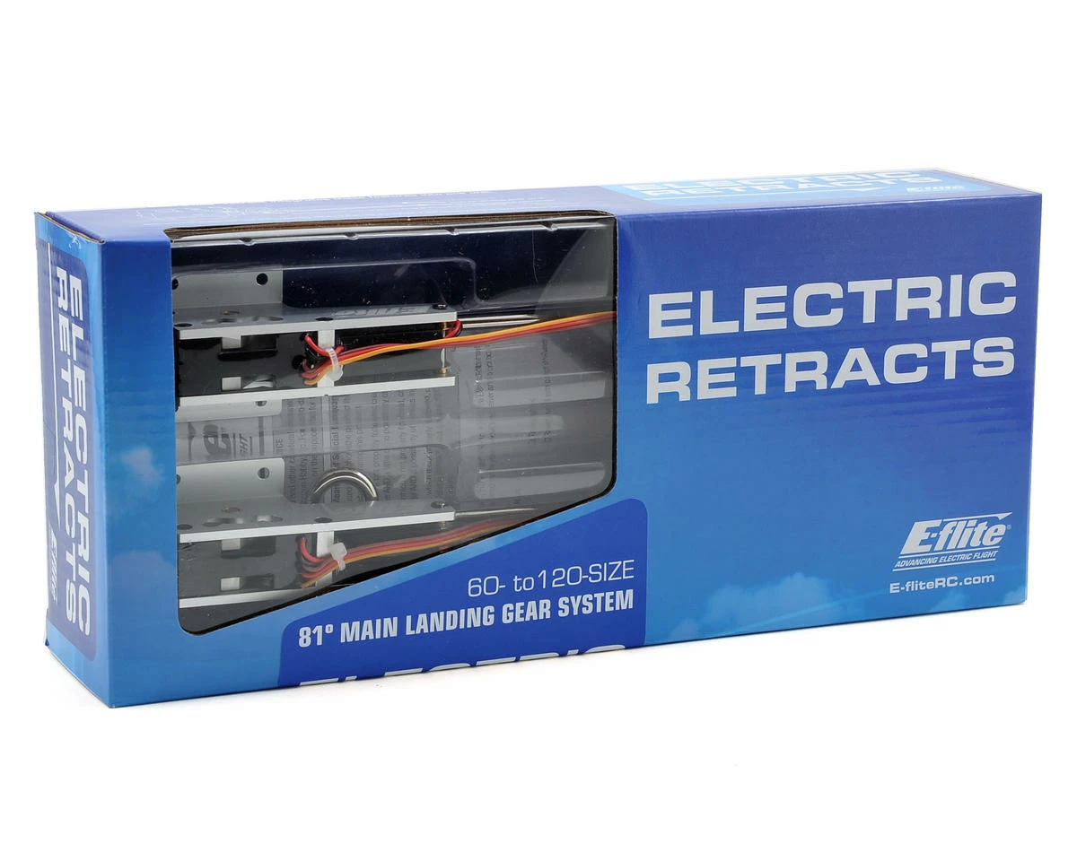 E-flite 60-120 Size 81° Strut Ready Main Electric Retracts 2 E-flite 60-120 Size 81° Strut Ready Main Electric Retracts - Image 2