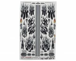 Firebrand RC Flames Galaxy Black Decal Sheet (Black) (8.5x14")