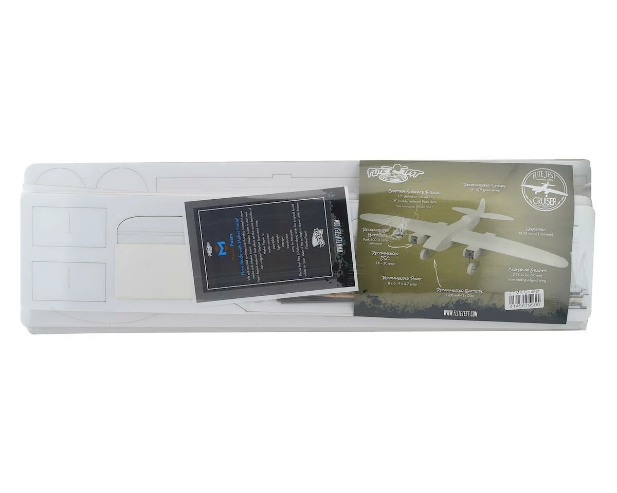 Flite Test Cruiser Speed Build "Maker Foam" Electric Airplane Kit (1264mm) 2 Flite Test Cruiser Speed Build "Maker Foam" Electric Airplane Kit (1264mm) - Image 2