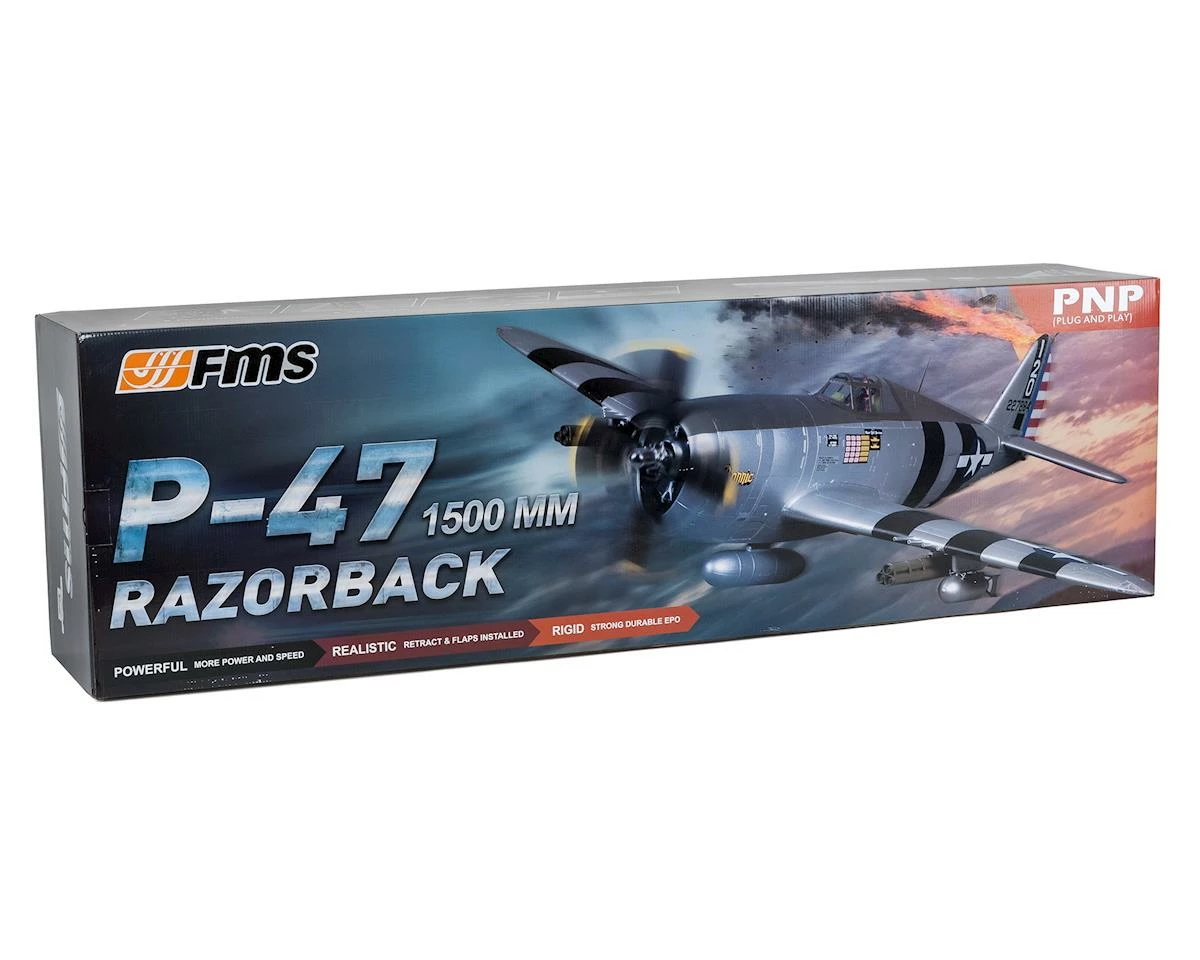 FMS P-47 Razorback Warbird Plug-N-Play Airplane (Bonnie) (1500mm) 2 FMS P-47 Razorback Warbird Plug-N-Play Airplane (Bonnie) (1500mm) - Image 2