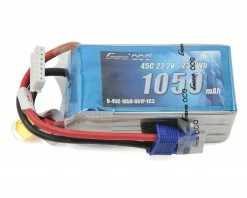 Gens Ace 6s LiPo Battery 45C (22.2V/1050mAh) w/EC3 Connector