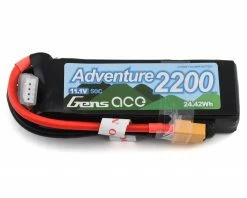 Gens Ace Adventure 3S 50C LiPo Battery Pack (11.1V/2200mAh) w/XT-60 Connector