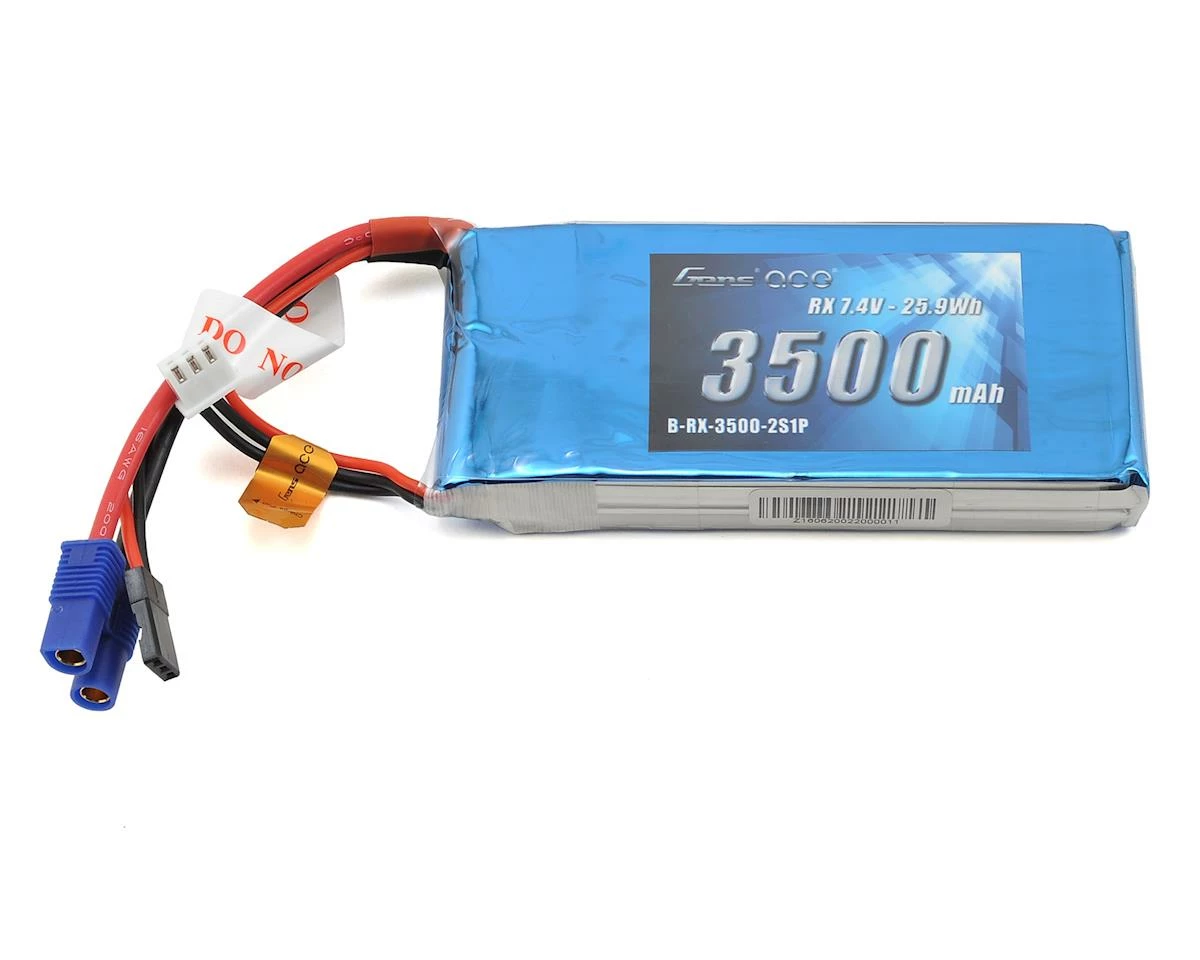 Gens Ace 2S LiPo Receiver Battery Pack (7.4V/3500mAh) 1 Gens Ace 2S LiPo Receiver Battery Pack (7.4V/3500mAh)