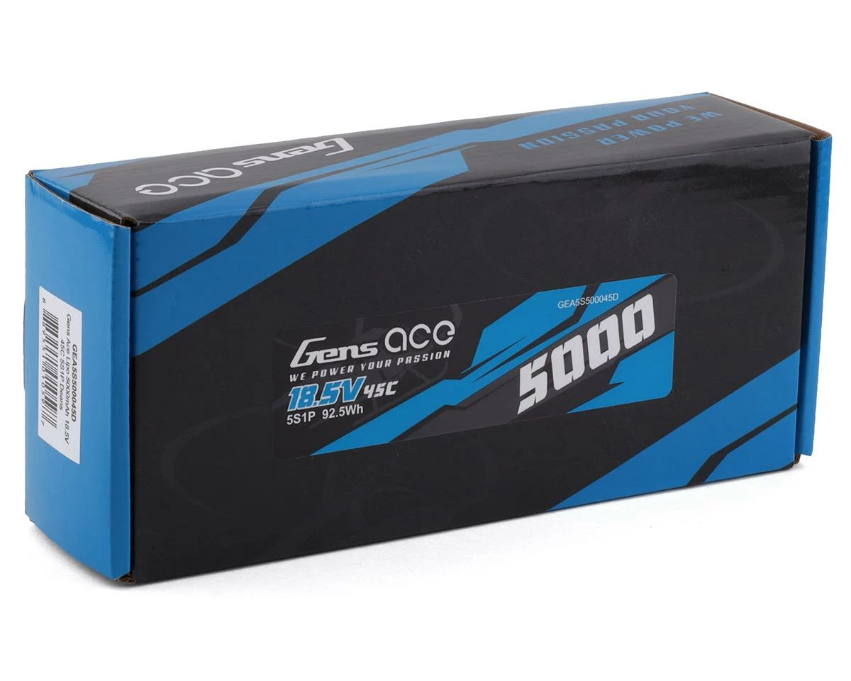 Gens Ace 5s LiPo Battery 45C w/T-Style Connector (18.5V/5000mAh) 2 Gens Ace 5s LiPo Battery 45C w/T-Style Connector (18.5V/5000mAh) - Image 2