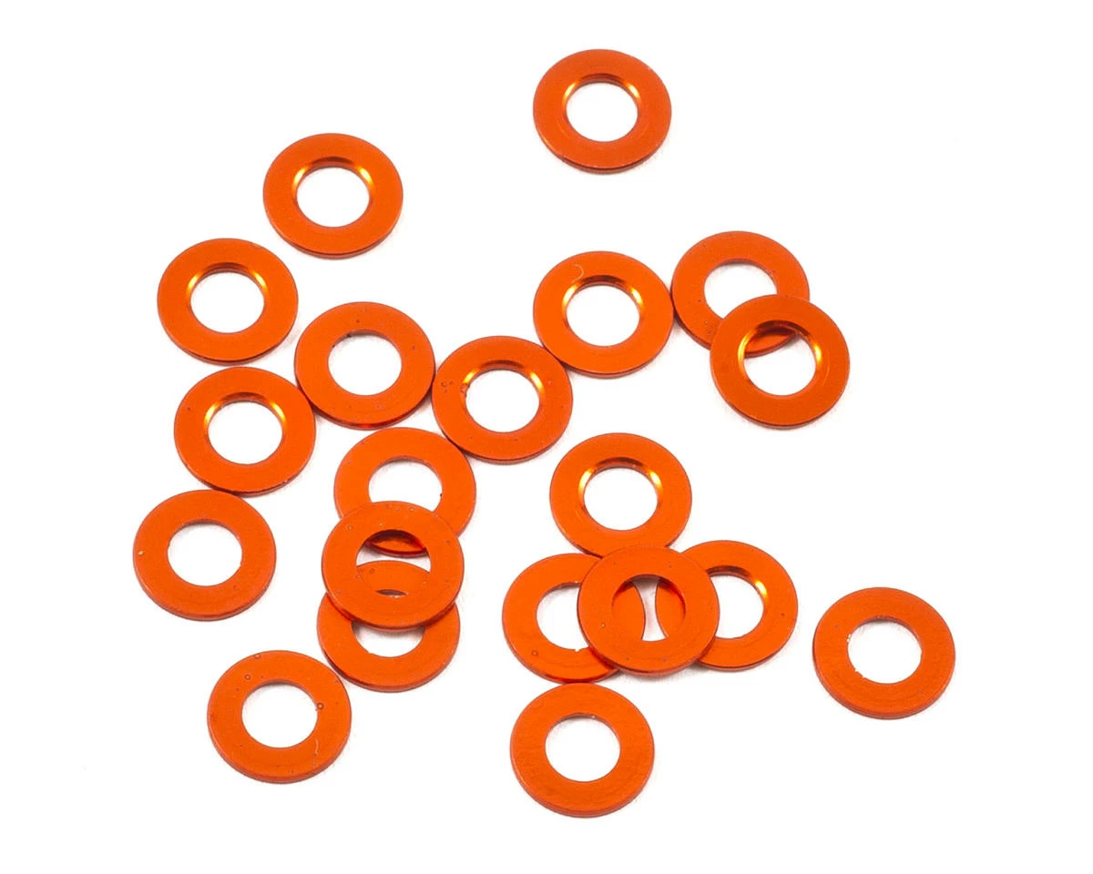 HB Racing 3x6x0.5mm Aluminum Washer (Orange) (20) 1 HB Racing 3x6x0.5mm Aluminum Washer (Orange) (20)