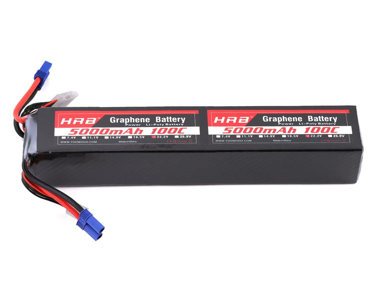 HRB 12S 100C Graphene LiPo Battery (44.4V/5000mAh) w/EC5 Connector 1 HRB 12S 100C Graphene LiPo Battery (44.4V/5000mAh) w/EC5 Connector