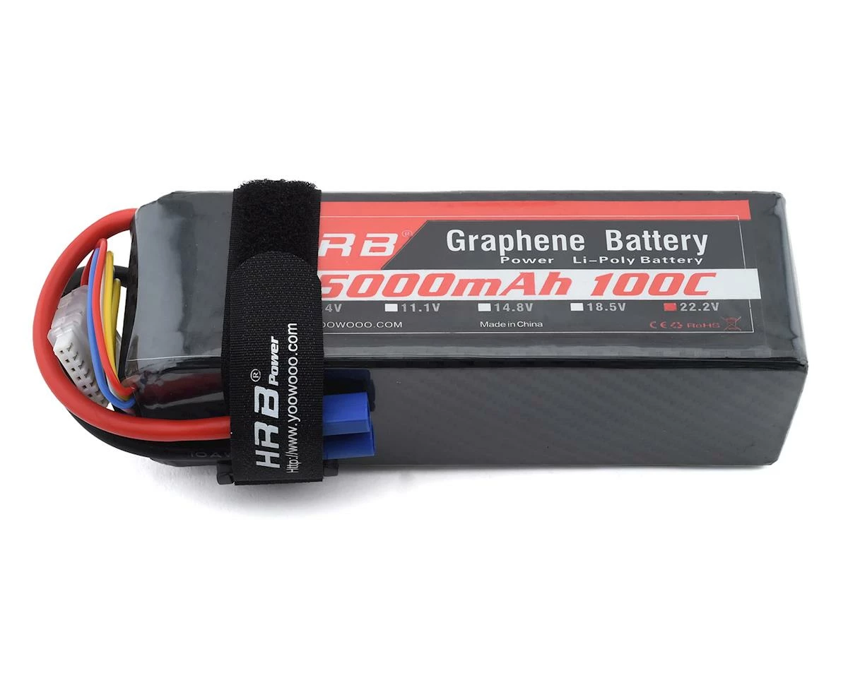 HRB 6S 100C Graphene LiPo Battery (22.2V/5000mAh) w/EC5 Connector 1 HRB 6S 100C Graphene LiPo Battery (22.2V/5000mAh) w/EC5 Connector