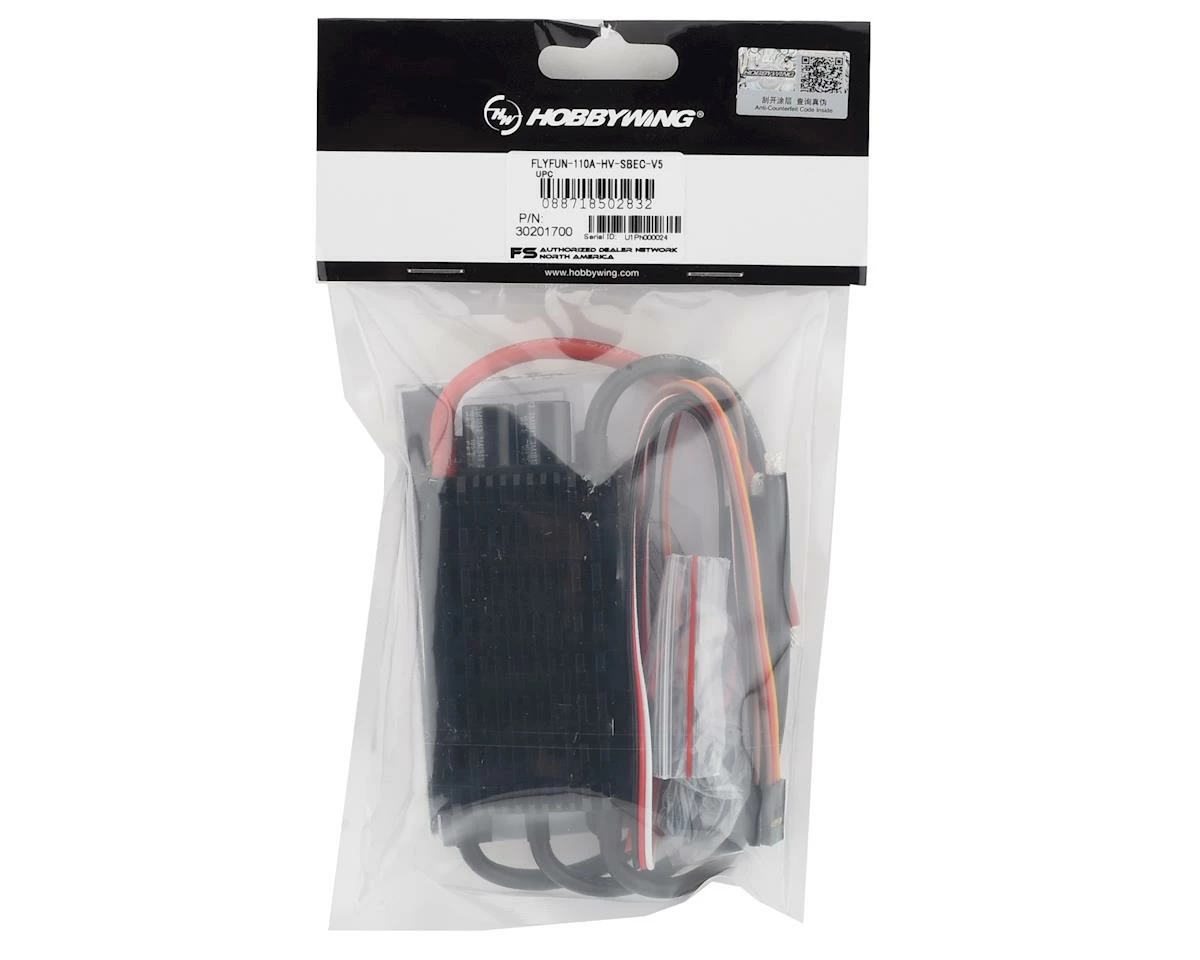 Hobbywing FlyFun 110A HV V5 Brushless ESC SBEC 2 Hobbywing FlyFun 110A HV V5 Brushless ESC SBEC - Image 2