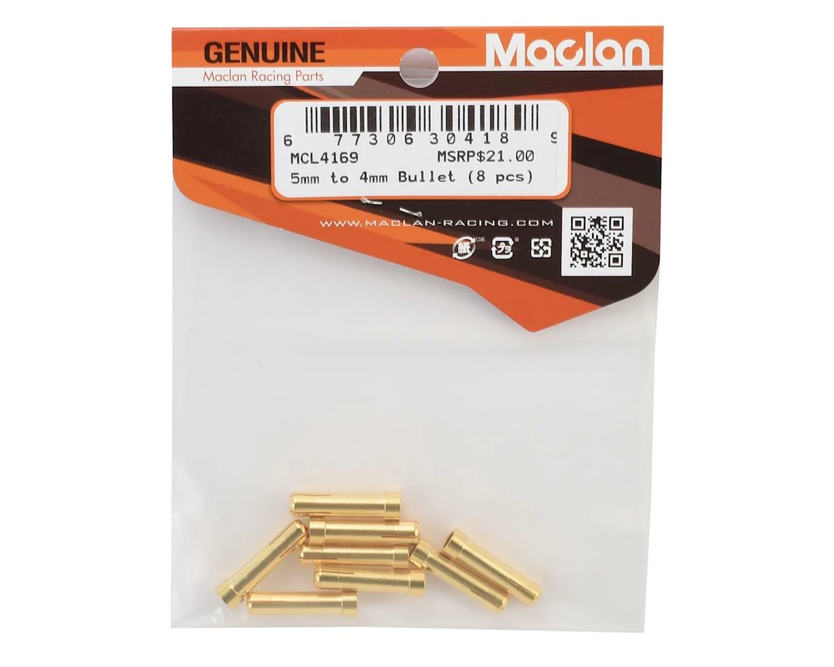 Maclan Max Current 5mm to 4mm Bullet Reducer (8) 2 Maclan Max Current 5mm to 4mm Bullet Reducer (8) - Image 2