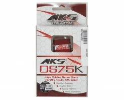 MKS Servos DS75K-N Titanium Gear High Speed Glider Wing Servo w/Aluminum Case (No Tabs) -Airplane Model Shop mks ds75k n 2