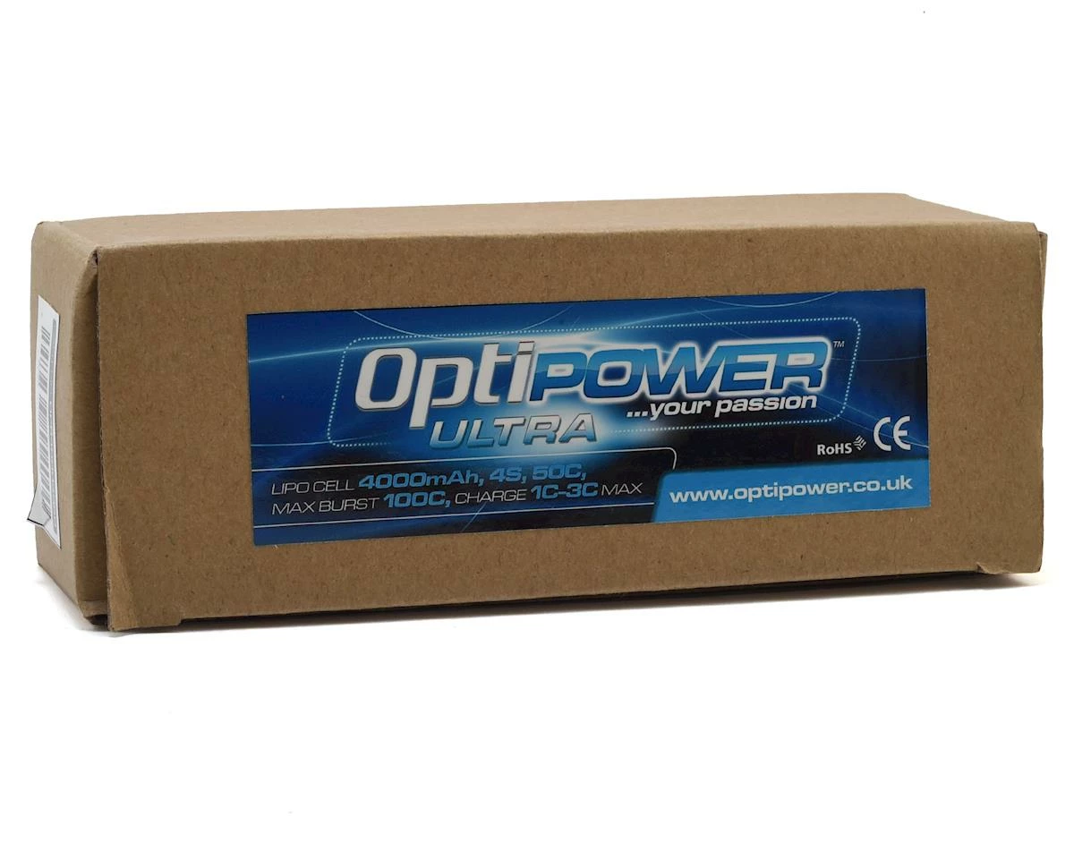 Optipower 4S 50C LiPo Battery (14.8V/4000mAh) 2 Optipower 4S 50C LiPo Battery (14.8V/4000mAh) - Image 2