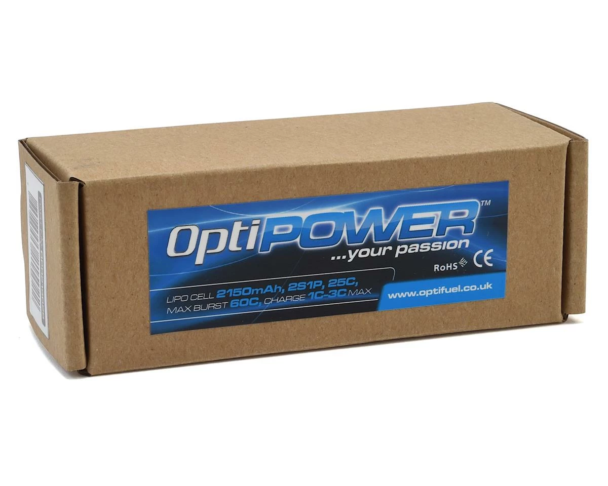 Optipower 2S 25C LiPo Receiver Battery Pack (7.4V/2150mAh) 2 Optipower 2S 25C LiPo Receiver Battery Pack (7.4V/2150mAh) - Image 2