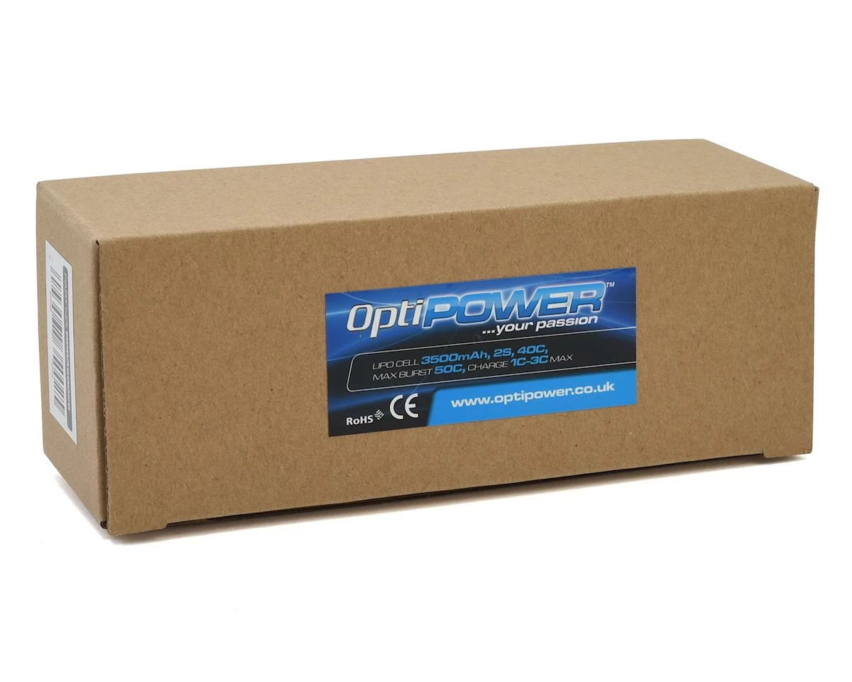 Optipower 2S 40C LiPo Receiver Battery Pack (7.4V/3500mAh) 2 Optipower 2S 40C LiPo Receiver Battery Pack (7.4V/3500mAh) - Image 2