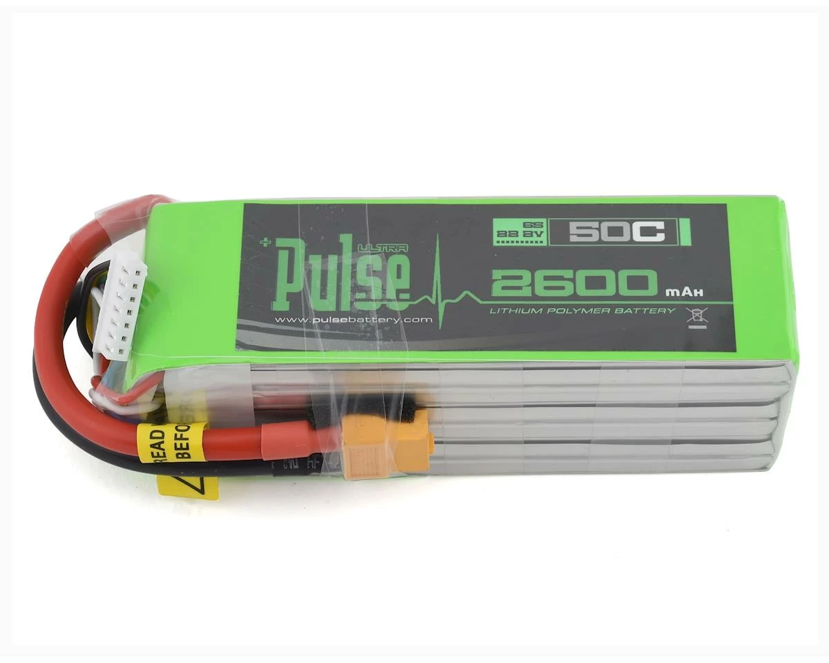 PULSE Ultra Power Series 6S LiPo Battery 50C (22.2V/2600mAh) w/XT60 Connector 1 PULSE Ultra Power Series 6S LiPo Battery 50C (22.2V/2600mAh) w/XT60 Connector