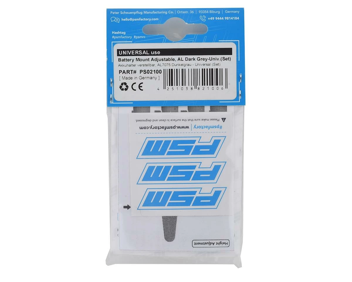 PSM Aluminum Universal Adjustable Battery Mount Set (Dark Grey) 2 PSM Aluminum Universal Adjustable Battery Mount Set (Dark Grey) - Image 2