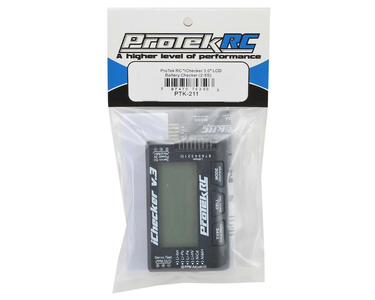 ProTek RC "iChecker 3.0" LCD LiPo Battery Cell Checker (2-8S) w/Balance Discharging 2 ProTek RC "iChecker 3.0" LCD LiPo Battery Cell Checker (2-8S) w/Balance Discharging - Image 2