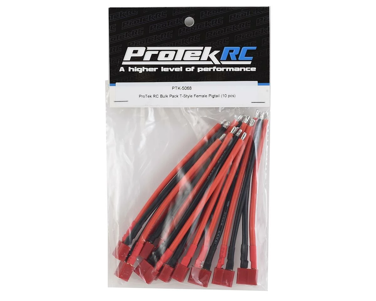 ProTek RC Bulk Pack T-Style Female Pigtail (10) (14awg) 2 ProTek RC Bulk Pack T-Style Female Pigtail (10) (14awg) - Image 2