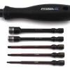 ProTek RC "TruTorque" 5-Piece 1/4" Drive Hex & Nut Driver Set (1.5, 2.0, 2.5mm Hex & 5.5, 7mm Nut Driver)