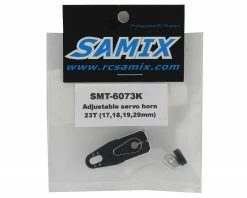 Samix Aluminum Adjustable Servo Horn (23T-KO/Sanwa) (Black) 5 Samix Aluminum Adjustable Servo Horn (23T-KO/Sanwa) (Black) -Airplane Model Shop samsmt 6073k 2