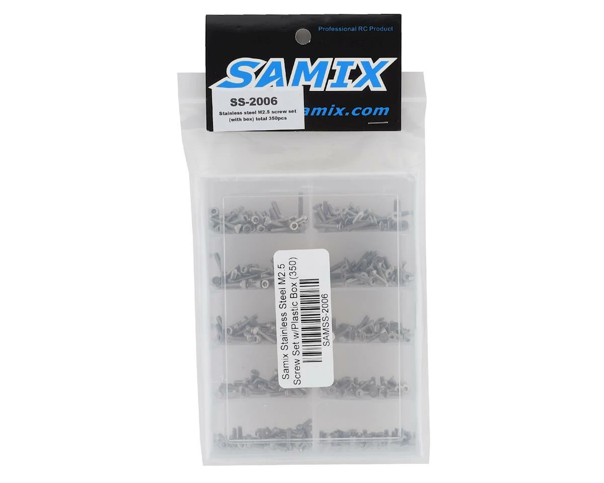 Samix Stainless Steel M2.5 Screw Set w/Plastic Box (350) 2 Samix Stainless Steel M2.5 Screw Set w/Plastic Box (350) - Image 2