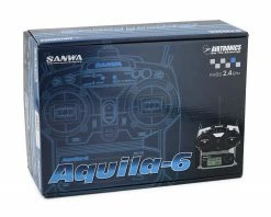 Sanwa/Airtronics Aquila-6 2.4GHz 6-Channel FHSS-1 Radio System w/RX-71E FH1 Receiver -Airplane Model Shop snw101a30755a 2