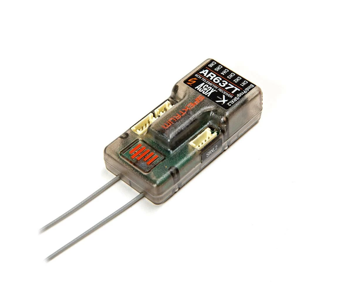 Spektrum RC AR637T 6-Channel SAFE & AS3X Telemetry Receiver 1 Spektrum RC AR637T 6-Channel SAFE & AS3X Telemetry Receiver