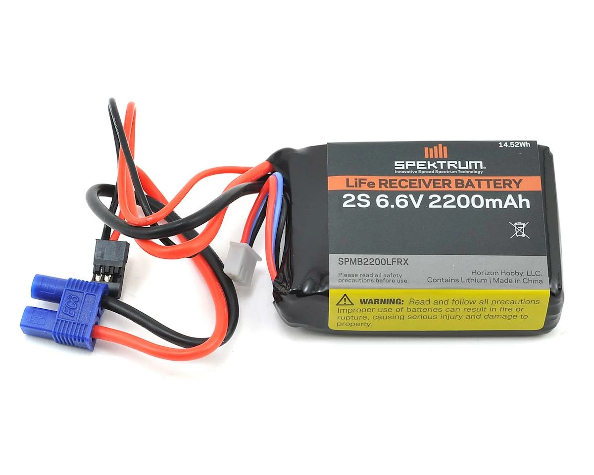 Spektrum RC LiFe Receiver Battery Pack (6.6V/2200mAh) 1 Spektrum RC LiFe Receiver Battery Pack (6.6V/2200mAh)