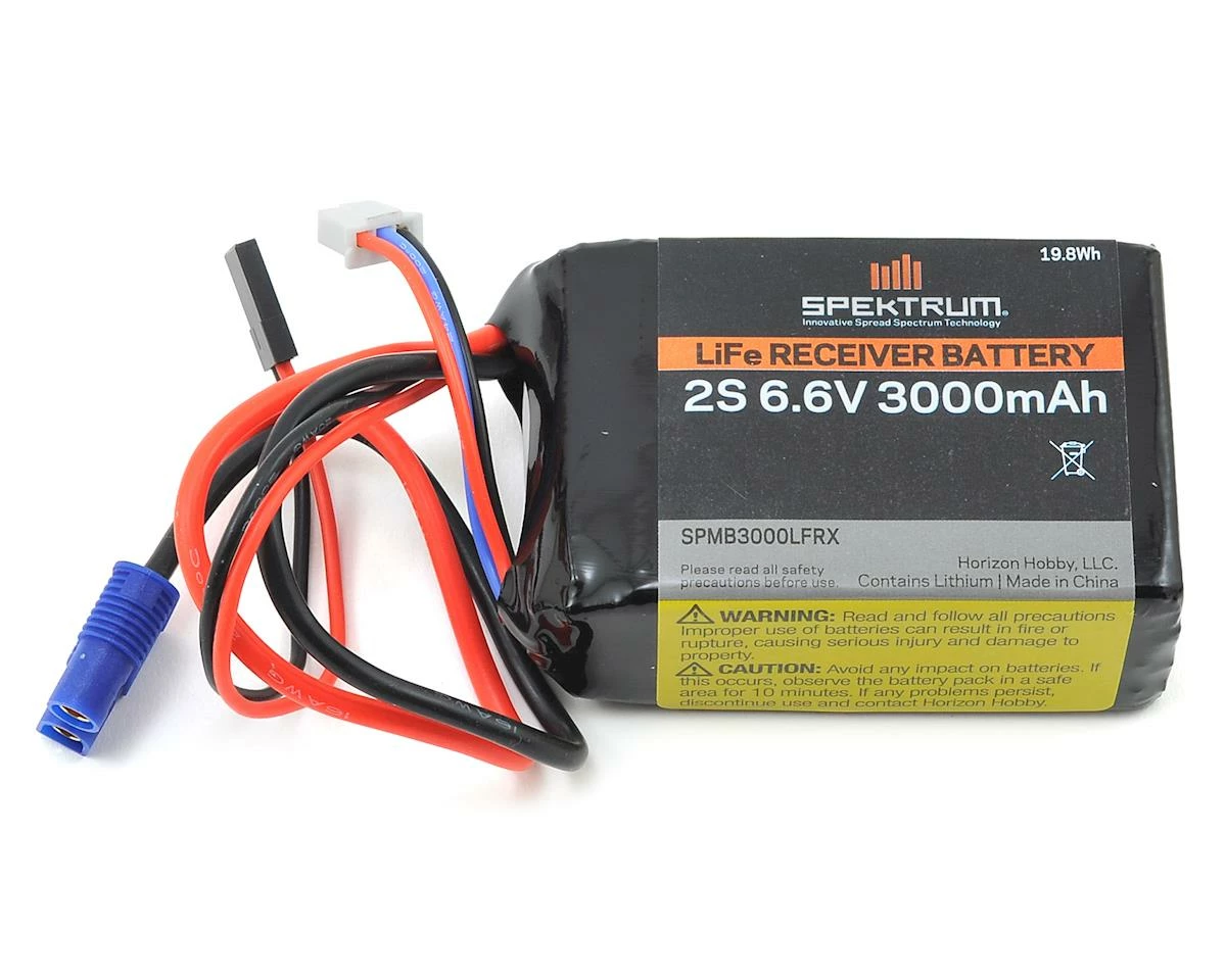 Spektrum RC LiFe Receiver Battery Pack (6.6V/3000mAh) 1 Spektrum RC LiFe Receiver Battery Pack (6.6V/3000mAh)