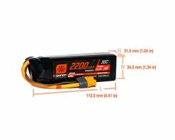 Spektrum RC 4S Smart G2 LiPo 30C Battery Pack w/IC3 Connector (14.8V/2200mAh) -Airplane Model Shop spmx224s30 2