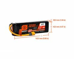 Spektrum RC 4S Smart G2 LiPo 50C Battery Pack (14.8V/3200mAh) w/IC3 Connector -Airplane Model Shop spmx324s50 2