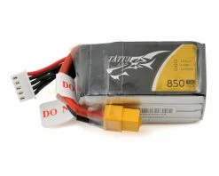 Tattu 4s LiPo Battery 75C (14.8V/850mAh) w/XT-60 Connector