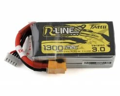 Tattu "R-Line 3.0" 4S LiPo Battery 120C (14.8V/1300mAh) (JST-XH) w/XT-60 Connector