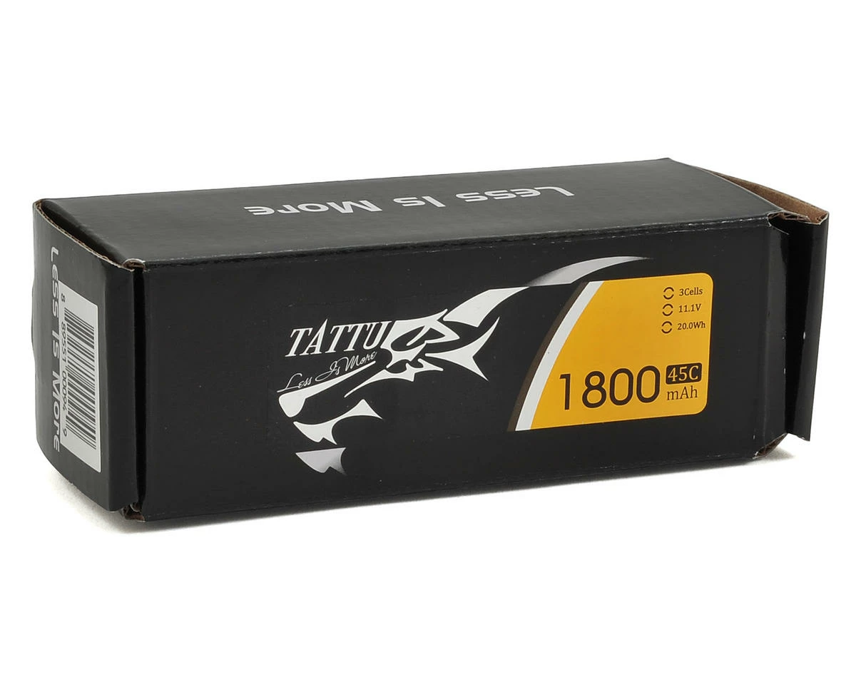 Tattu 3S LiPo Battery 45C (11.1V/1800mAh) (JST-XH) w/XT-60 Connector 2 Tattu 3S LiPo Battery 45C (11.1V/1800mAh) (JST-XH) w/XT-60 Connector - Image 2
