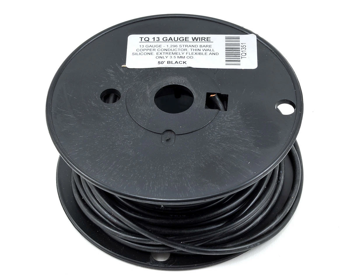 TQ Wire 13awg Silicone Wire (Black) (50') 1 TQ Wire 13awg Silicone Wire (Black) (50')