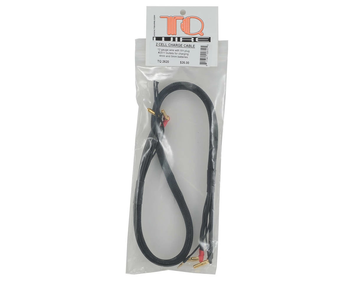 TQ Wire 2S Charge Cable w/4mm & 5mm Bullet Connector (2') 2 TQ Wire 2S Charge Cable w/4mm & 5mm Bullet Connector (2') - Image 2