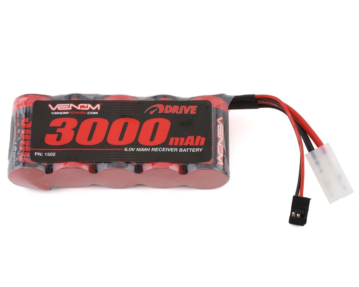 Venom Power 6V 3000mAh NiMH Large Scale Receiver Battery 1 Venom Power 6V 3000mAh NiMH Large Scale Receiver Battery