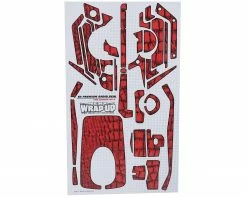 WRAP-UP NEXT REAL 3D "Crocodile" Premium Transmitter Skin (Red) (Sanwa MT4)