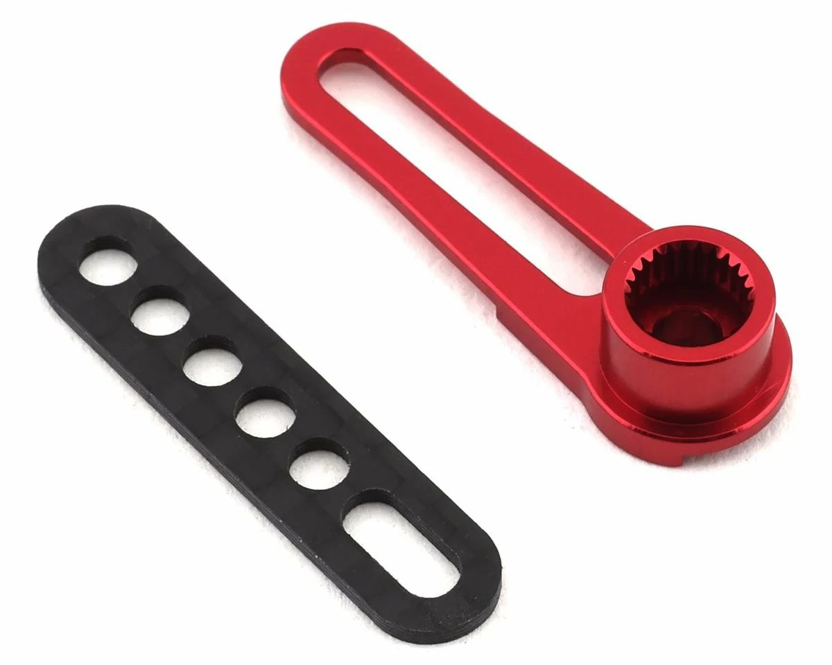 WRAP-UP NEXT Aluminum Long Adjustable Servo Horn (Red) (23T-Sanwa/KO) 1 WRAP-UP NEXT Aluminum Long Adjustable Servo Horn (Red) (23T-Sanwa/KO)